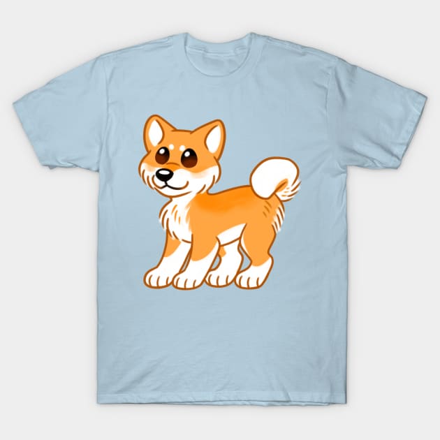 Cute Fluffy Shiba Inu T-Shirt by leashonlife